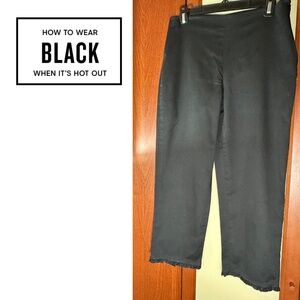 Vintage I.N.C. Cotton Stretch Capri Pants with Ruffle Detail